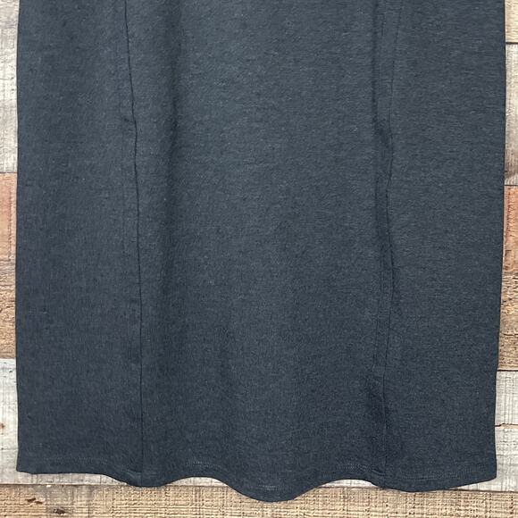 Armani Exchange Bodycon Cropped Sleeve Dress Charcoal Gray Size Medium NWT - Picture 3 of 9